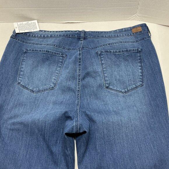 22W JEANS TRUE DENIM Straight Leg Frayed Jeans NWT SUPER NICE! IML! QVC JEANS - Picture 7 of 11